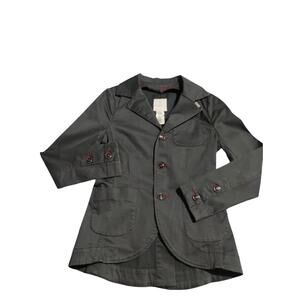 Y2K Diesel Industry Women's size Small Slim Military Blazer Jacket Charcoal